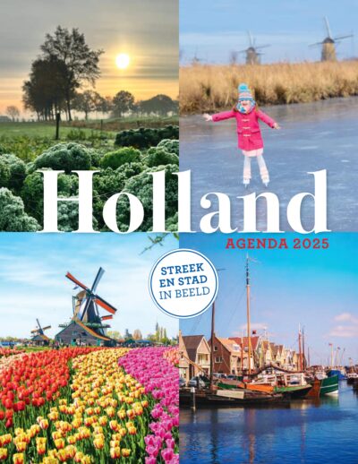 compilatie van 4 foto's van de verschillende jaargetijden in Nederland.