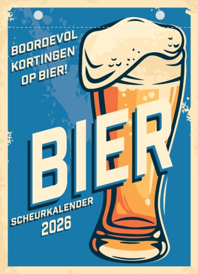 cover illustratie schuimend bier. Retro.