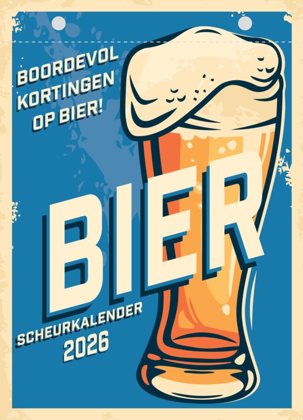 cover illustratie schuimend bier. Retro.