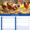 Voorbeeldmaand. Spreuk met foto en kalender.
