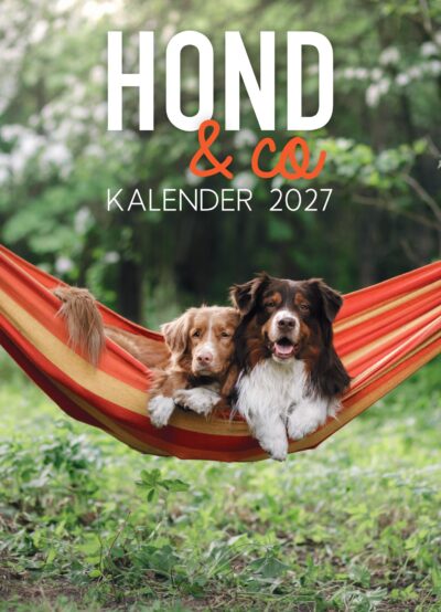 Twee honden in een hangmat tussen het groen