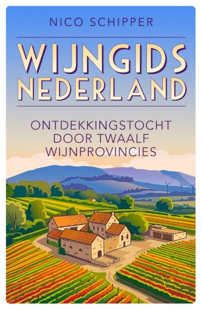 Illustratie van een wijngaard in Limburg