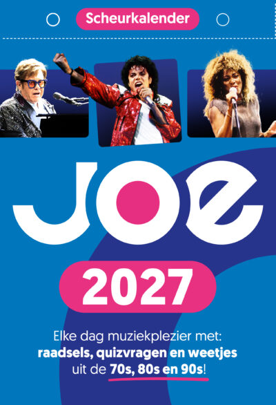 JOE in kapitalen, en drie uitgelichte artiesten: Elton John, Michael Jackson en Tina Turner