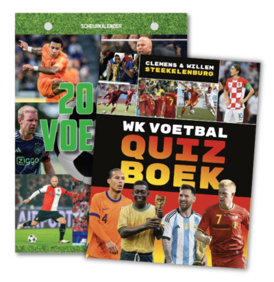 Covers van beide producten met compilaties van foto's van spelers en fans